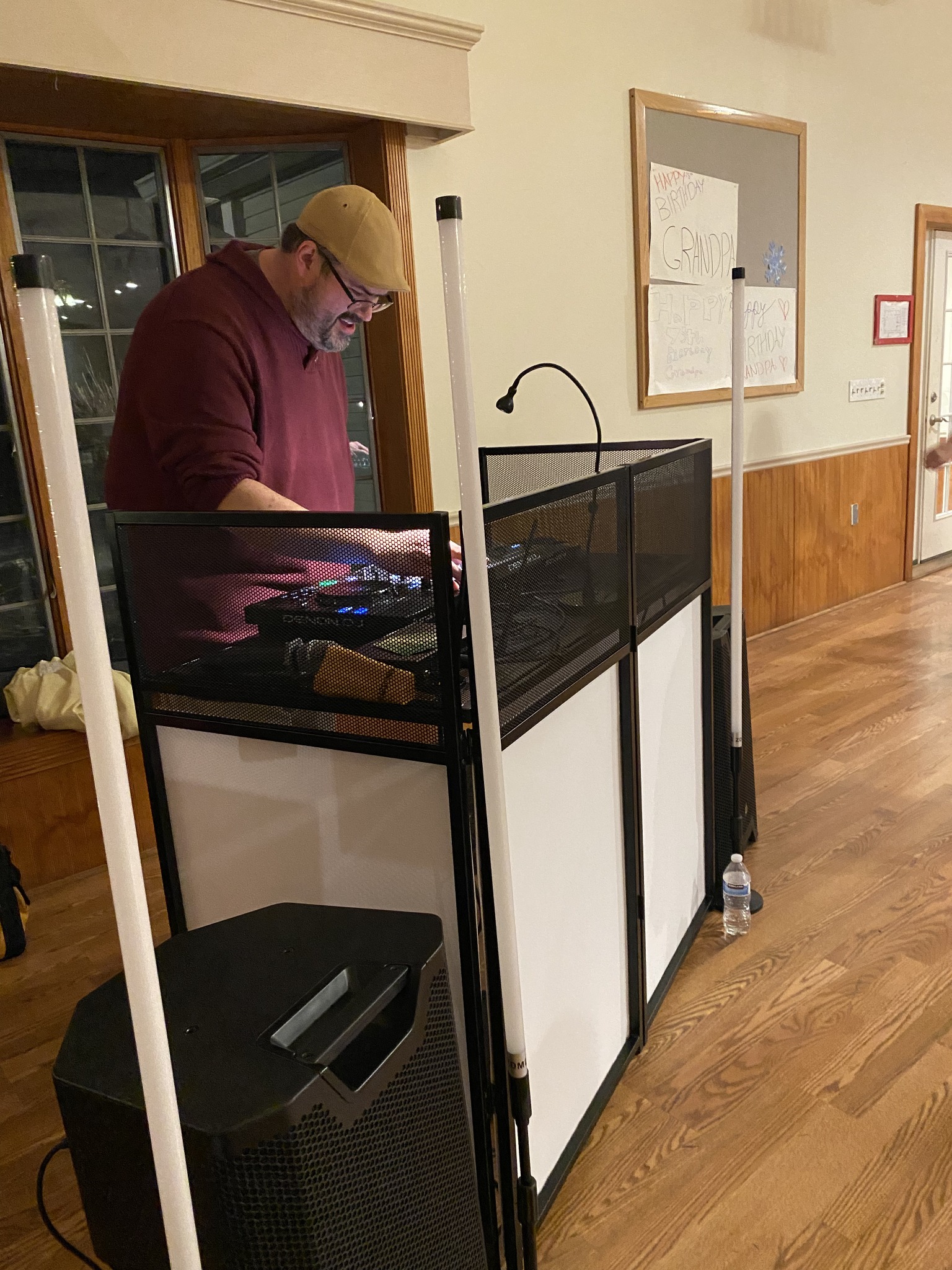 DJ Jesse B. and professional DJ booth setup